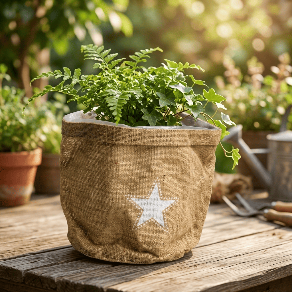 Burlap Planters