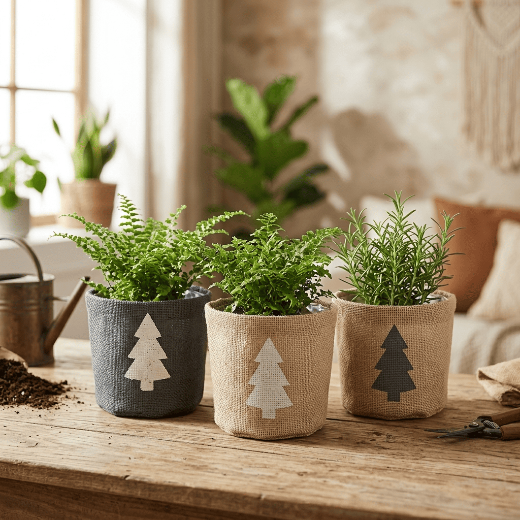 Burlap Planters