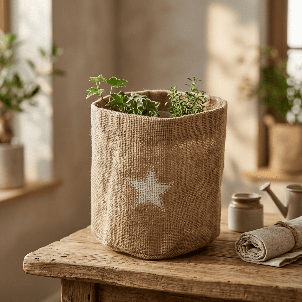 Burlap Planters