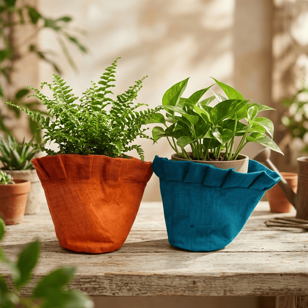 Burlap Planters